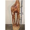 Image 11 : Over 3' Tall Hand-carved Wooden GIRAFFE Statue