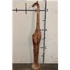 Image 3 : Over 3' Tall Hand-carved Wooden GIRAFFE Statue