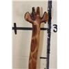 Image 5 : Over 3' Tall Hand-carved Wooden GIRAFFE Statue