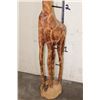 Image 6 : Over 3' Tall Hand-carved Wooden GIRAFFE Statue