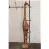 Image 7 : Over 3' Tall Hand-carved Wooden GIRAFFE Statue