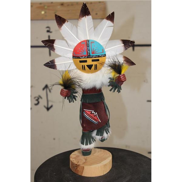 Hand-carved and Hand-painted "Sunface" Navajo KACHINA DOLL by artist P.J. Chupo