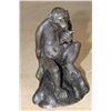 Image 1 : CHIMPANZEE with a Banana Bronze Sculpture, Weight 2 lbs