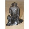 Image 5 : CHIMPANZEE with a Banana Bronze Sculpture, Weight 2 lbs