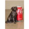 Image 2 : Small GOLDEN RETRIEVER Sitting Dog Bronze Sculpture, Weight 2 lbs