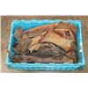 Image 1 : Big Tub of Leather for Crafts and a few old belt (ONE$)