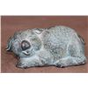 Image 1 : Little Bronze Happy PIG Sculpture, Weight 2 lbs