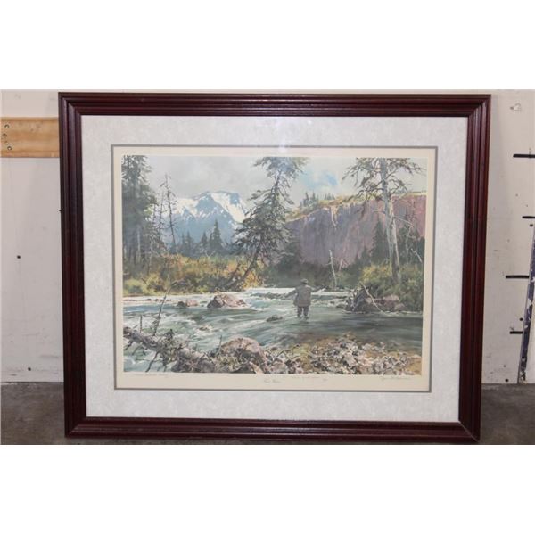 Limited Edition Artist Proof Lithograph "Fast Water" Signed and Numbered by artist John P. Cowan