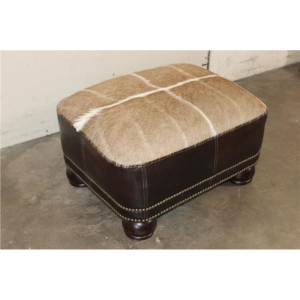 KUDU Hide and Leather OTTOMAN