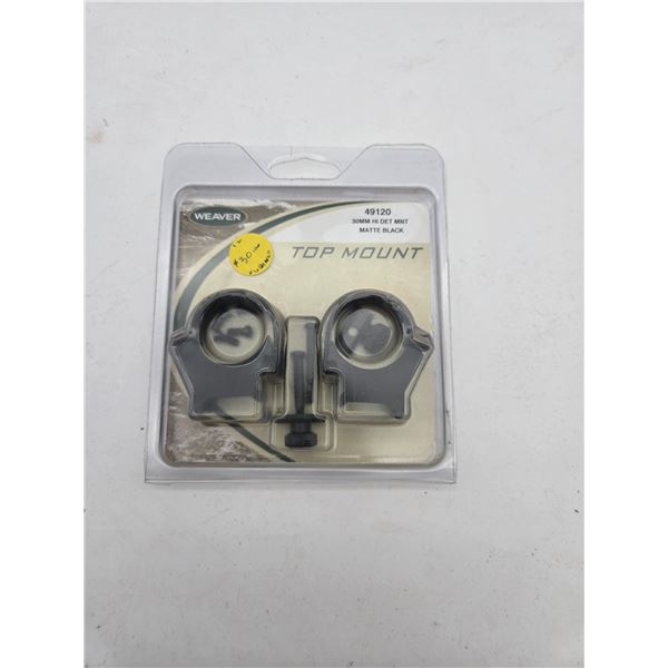 Weaver scope mount 30mm Hi DET MNT matte black
