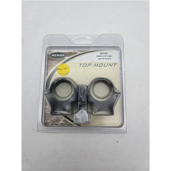 Weaver scope mount 30mm Hi DET MNT matte black