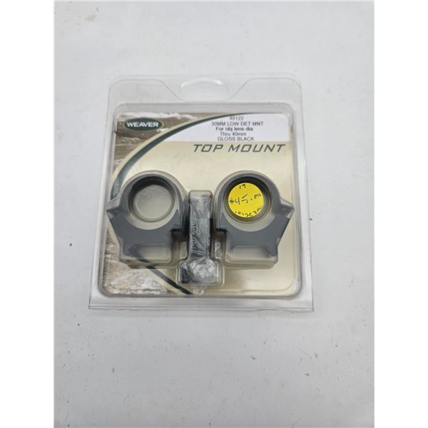 Weaver scope mount 30mm Low DET MNT matte black