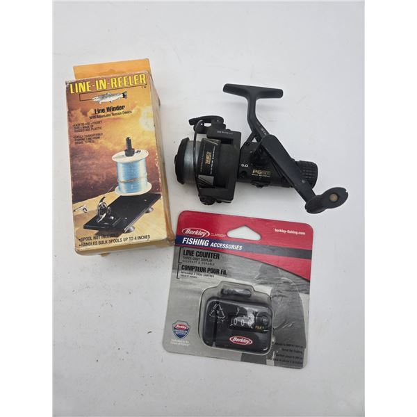 Reel, line counter and new line winder