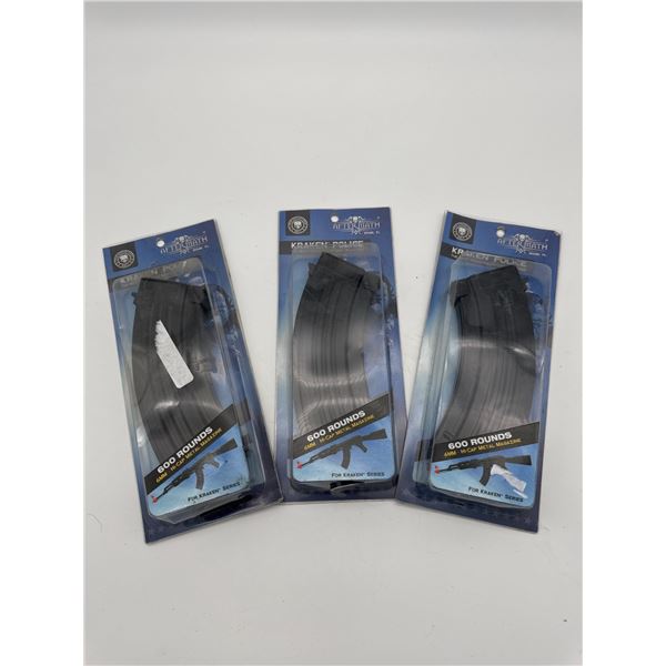 3 Kraken Aftermath airsoft magazines