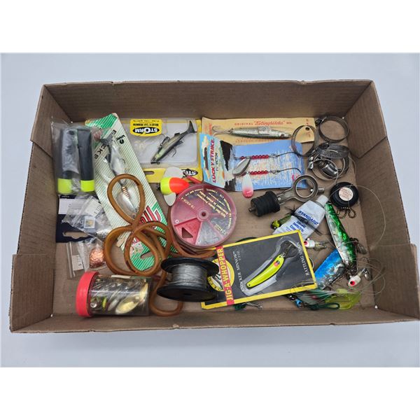 assortment of fishing equipment