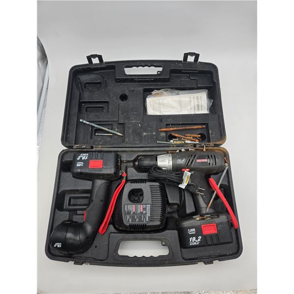 Craftsman rechargeable drill and light kit