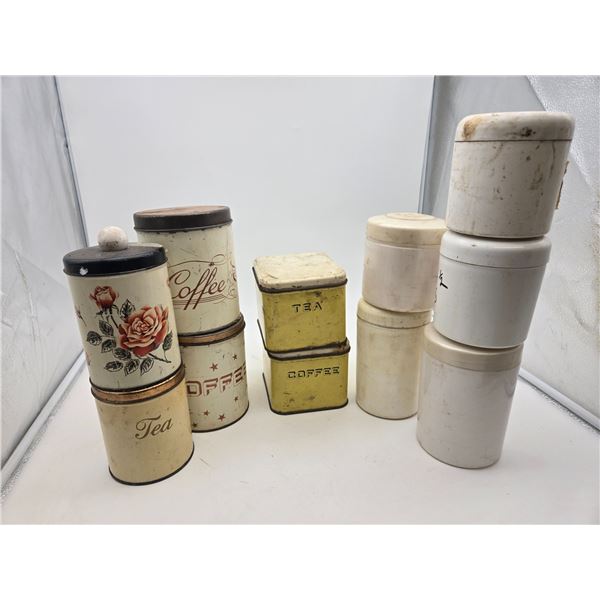 11 tobacco and various other tin containers