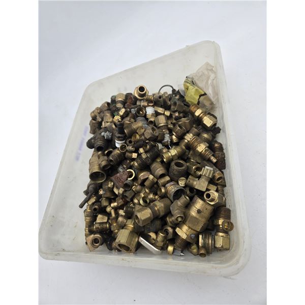 Large assortment of brass fittings