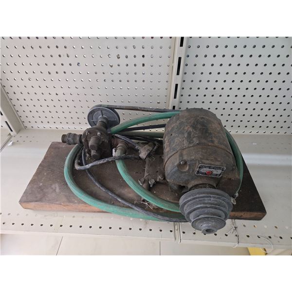 electric water pump, buffer/grinder and 10 organizer bins