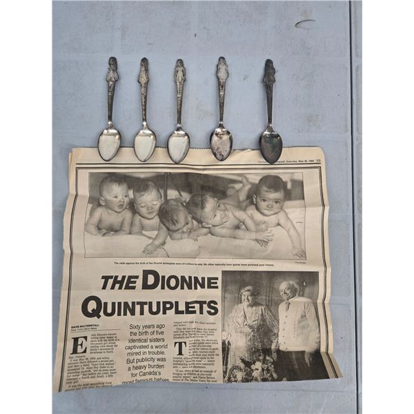 Dionne quintruplets commemorative spoons
