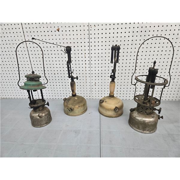 4 partial naptha lamps.