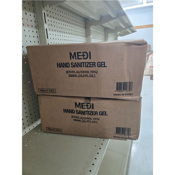 2 cases of 24x500ml hand sanitizer gel