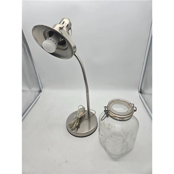 jar and lamp