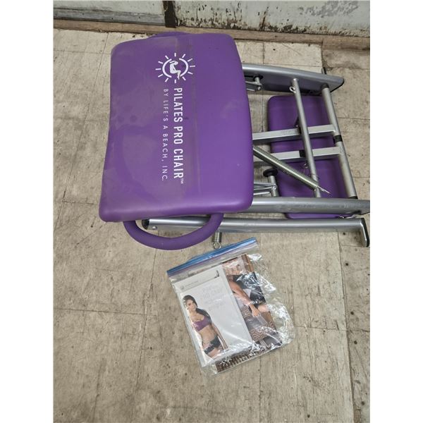 Pilates pro chair with paperwork