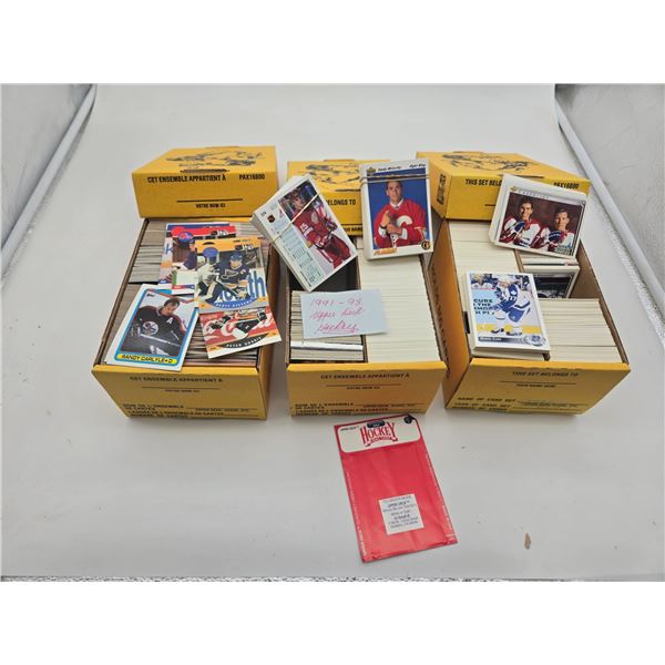 3 boxes of hockey cards