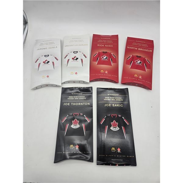 6x2006 McDonald's team canada mini jerseys