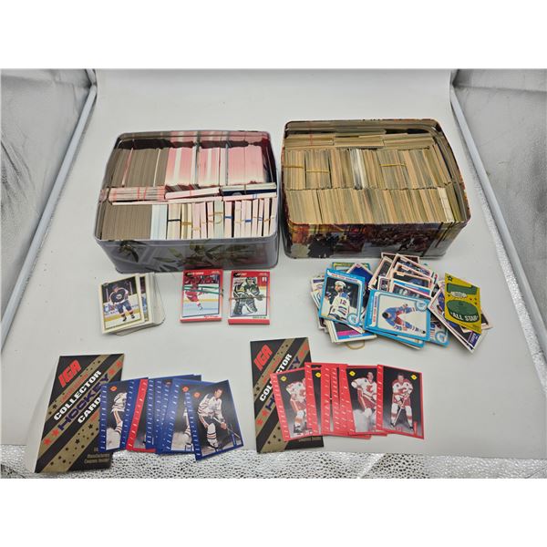 2 large containers of hockey cards