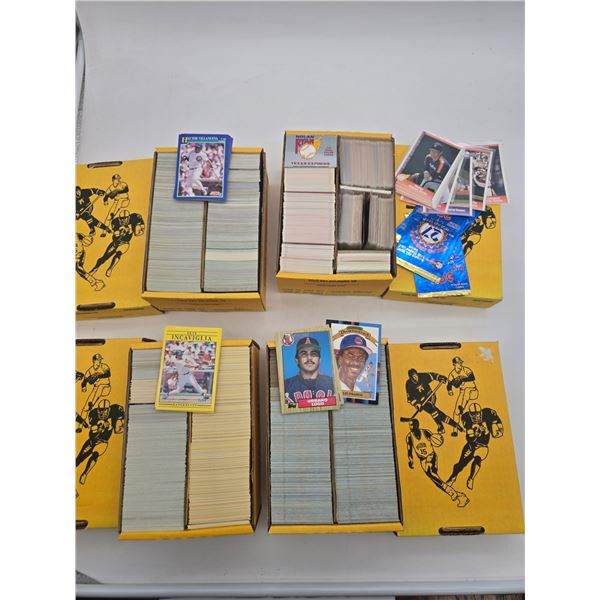 3 containers of baseball cards