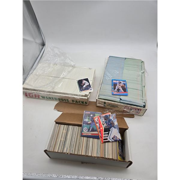 2 flats and a box of baseball cards