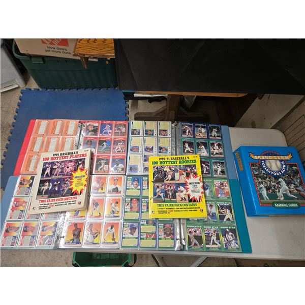 5 binders of baseball cards