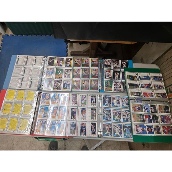 5 binders of baseball cards