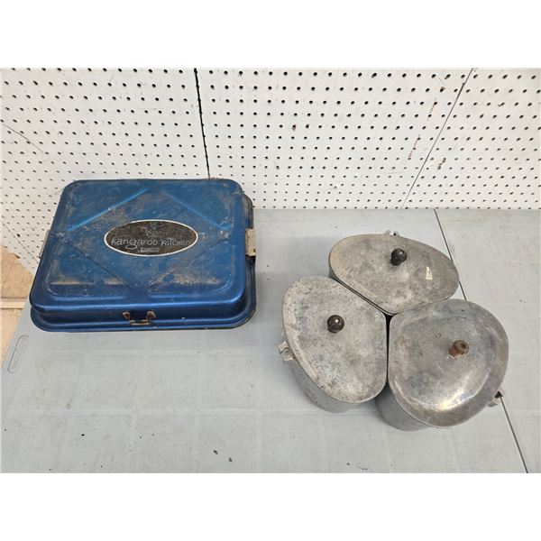 propane kangaroo stove with chuck wagon pots