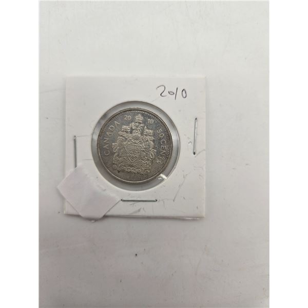 2010 Silver 50 cent piece