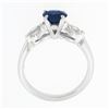 Image 8 : Vintage 14k White Gold 1.28 ctw GIA Round Sapphire & Marquise Diamond Accents Ri