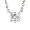 Image 2 : New 14K Gold.38 ctw Round Brilliant Diamond Solitaire Pendant w/ Adjustable Chai