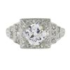 Image 5 : Antique Classic Art Deco Platinum 1.64 ctw GIA Old Diamond Pyramid Engagement Ri