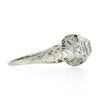 Image 5 : Antique Art Deco 18k Gold GIA 0.94 ctw European Diamond Filigree Engagement Ring
