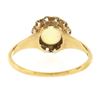 Image 6 : Antique Victorian 14K Gold Round Opal Solitaire Diamond Halo Petite Cluster Ring