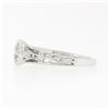 Image 6 : Parade 18k White Gold Bezel Set .87 ctw Diamond Solitaire Milgrain Open Work Rin