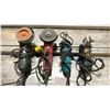 Image 2 : 4 CORDED GRINDERS; METABO, MILWAUKEE, MAKITA AND WALTER