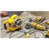 Image 3 : LARGE LOT OF DEWALT TOOLS; GRINDER, DRILLS BOTH CORDED AND BATTERY, AND ROTARY LASER