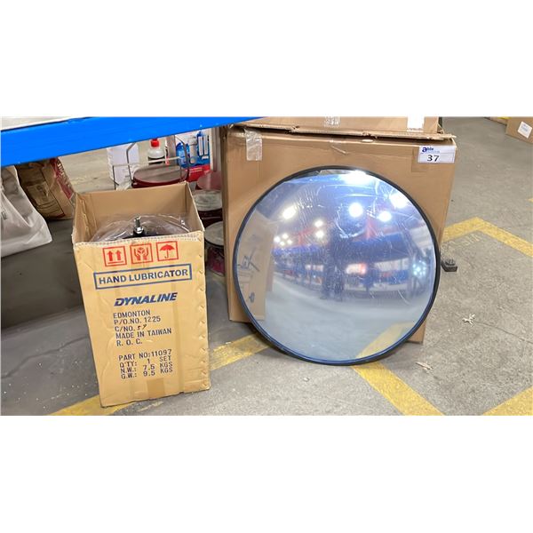 DYNALINE HAND LUBRICATOR AND 2 CONVEX SECURITY MIRRORS