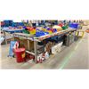 Image 2 : METAL INDUSTRIAL WORK TABLE WITH EXTENDER APPROX 72X240X36"