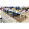 Image 2 : METAL INDUSTRIAL WORK TABLE WITH EXTENDER APPROX 72X240X36"
