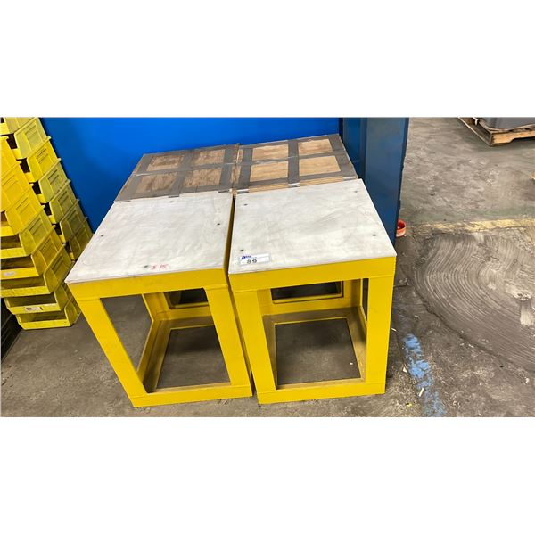 4 METAL BASE 20X20X28" TABLES PVC TOPS