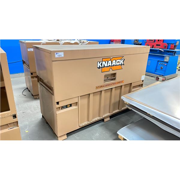 KNAACK 91 STORAGEMASTER PIANO BOX W/ RAMP, 57.5 CU. FT., STEEL, TAN  72"W X 78"H